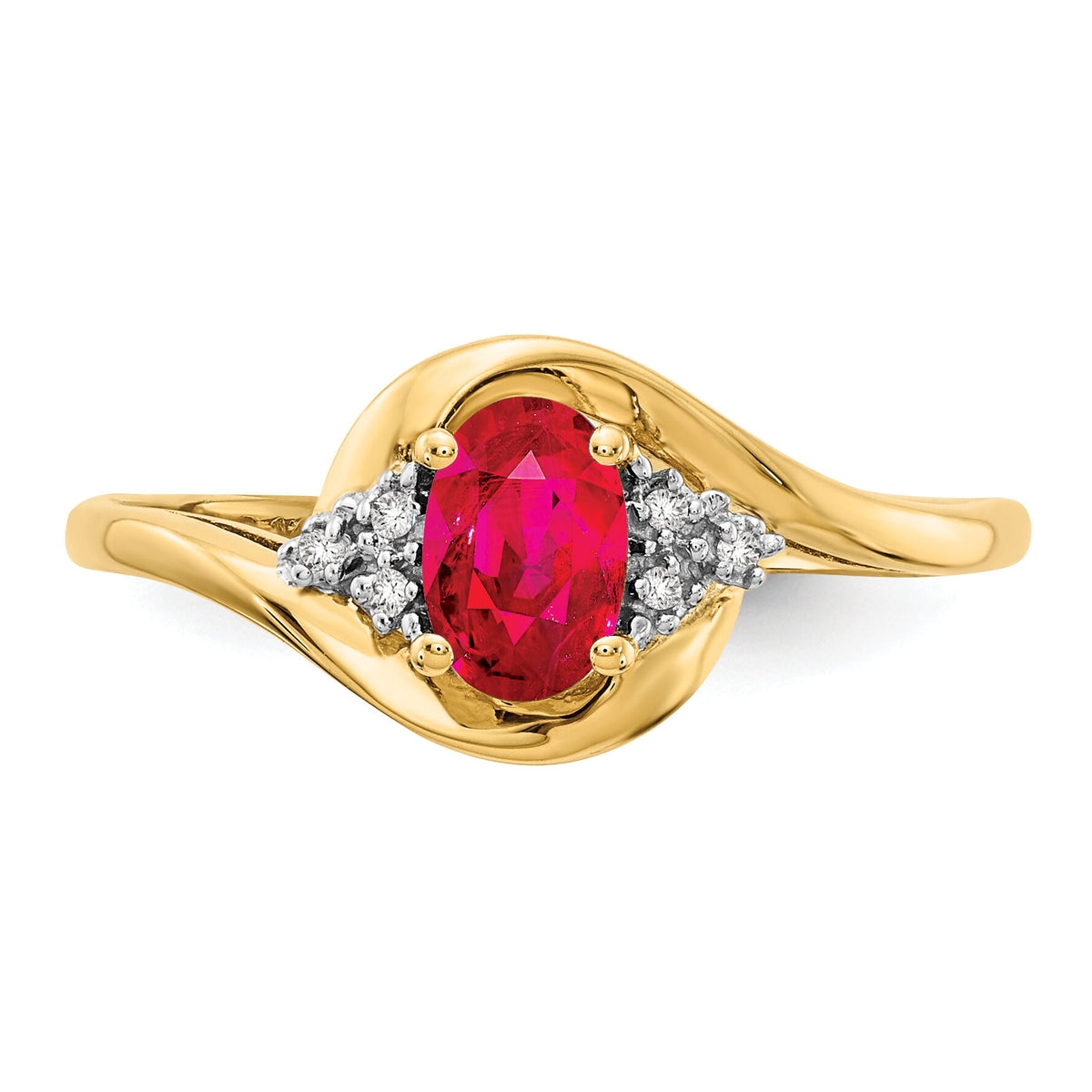 14k Ruby and Diamond Ring-XBS414
