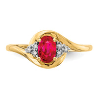 14k Ruby and Diamond Ring-XBS414