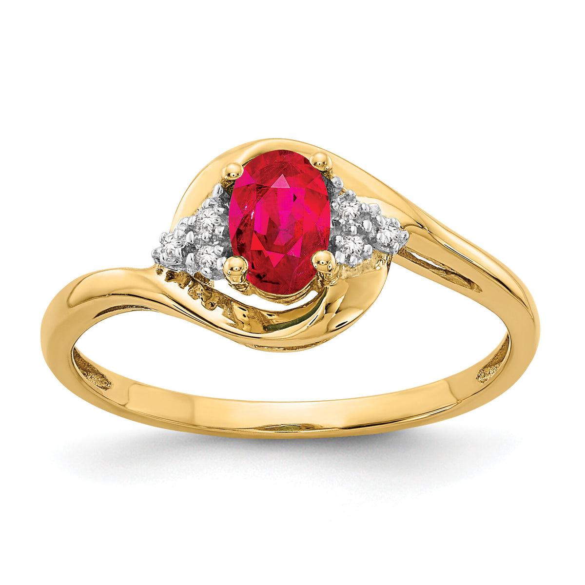 14k Ruby and Diamond Ring-XBS414