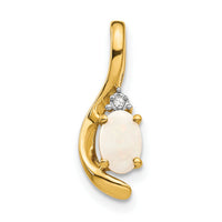 14k Opal and Diamond Pendant-XBS437