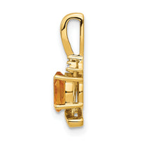 14k Citrine and Diamond Pendant-XBS438