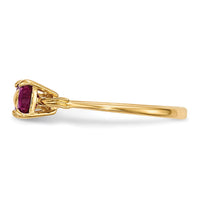 14k Gold Polished Created Ruby Bow Ring-XBS522