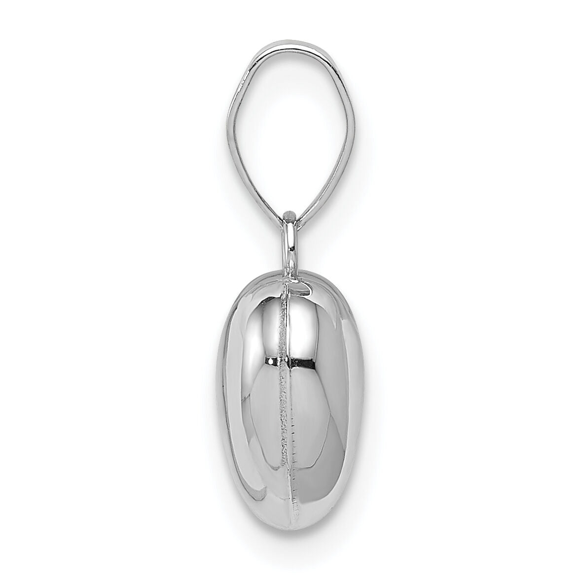 14k White Gold 3D Puffed Heart Pendant-XCH110