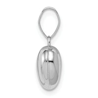 14k White Gold 3D Puffed Heart Pendant-XCH110