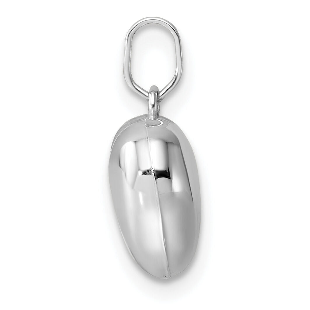 14k White Gold 3D Puffed Heart Pendant-XCH111