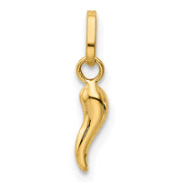 14k 3D Italian Horn Charm-XCH117