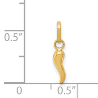 14k 3D Italian Horn Charm-XCH117