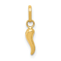 14k 3D Italian Horn Charm-XCH117