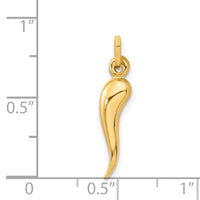 14k 3D Italian Horn Charm-XCH120