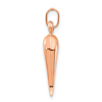 14k Rose Gold 3D Italian Horn Charm-XCH120R