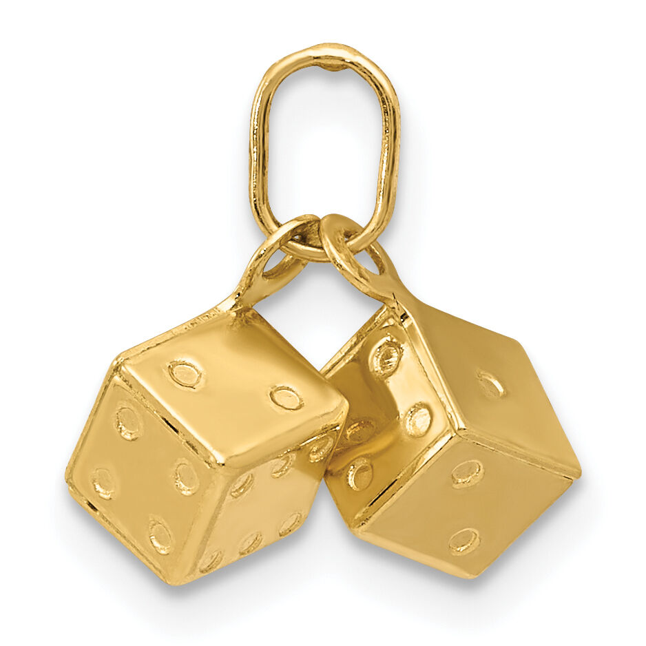 14k  3D Dice Charm-XCH121