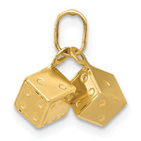 14k  3D Dice Charm-XCH121