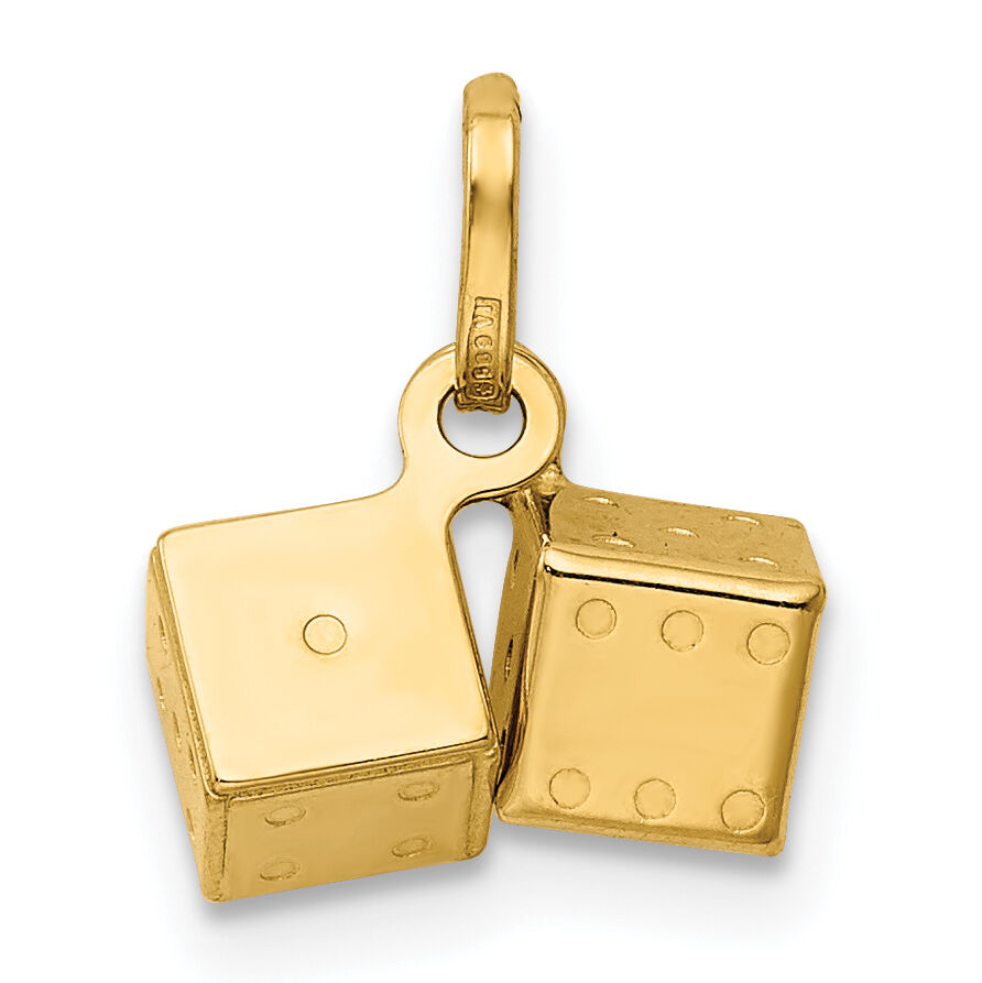 14k  3D Dice Charm-XCH121