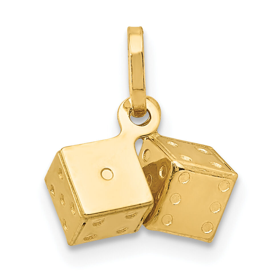 14k  3D Dice Charm-XCH121