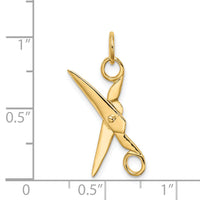 14k  3D Moveable Scissors Charm-XCH125