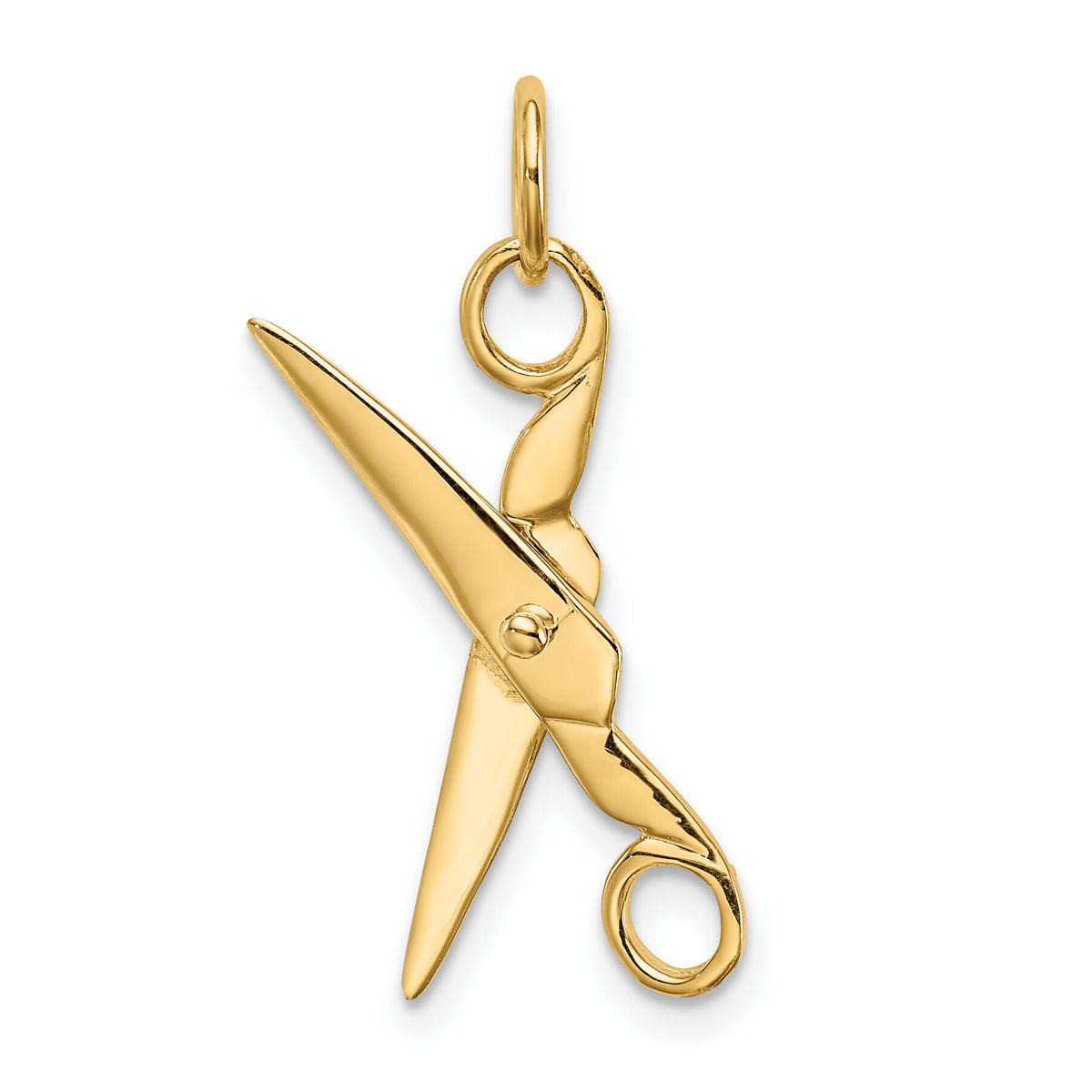 14k  3D Moveable Scissors Charm-XCH125