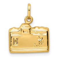 14k 3-D Polished Camera Charm-XCH135