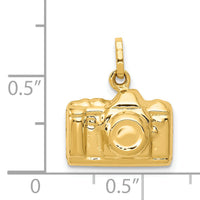 14k 3-D Polished Camera Charm-XCH135