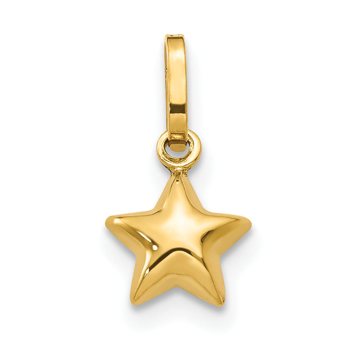14k 3D Puffed Star Charm-XCH157
