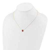 14K Enameled Ladybug 17inch with 1in ext. Necklace-XCH212