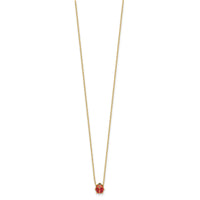 14k Enameled Ladybug 17in with 1in ext. Necklace-XCH213