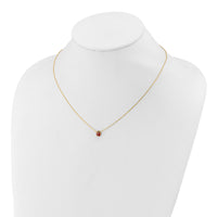14k Enameled Ladybug 17in with 1in ext. Necklace-XCH213