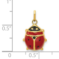 14k Enameled Ladybug Charm-XCH214