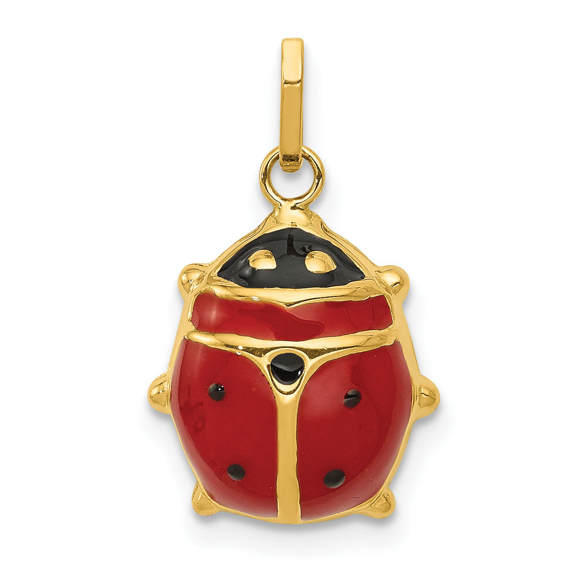 14k Enameled Ladybug Charm-XCH214