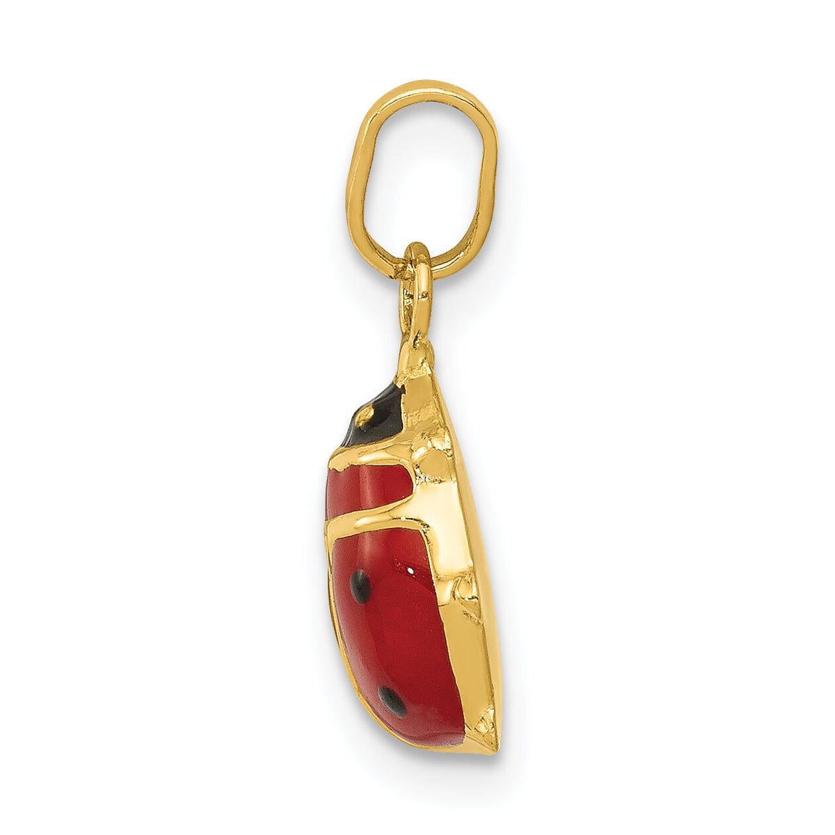 14k Red Enameled Ladybug Charm-XCH215