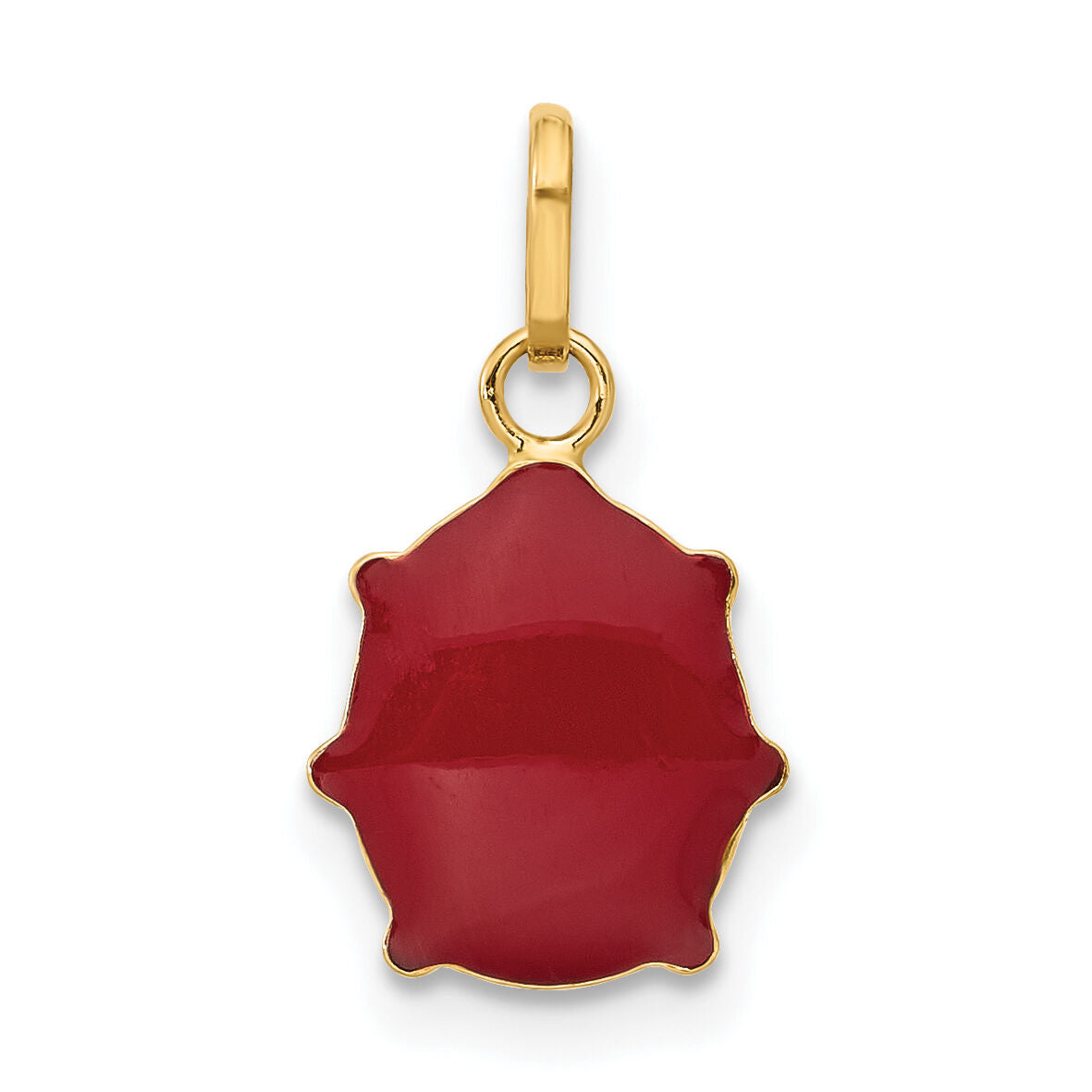 14k Red Enameled Ladybug Charm-XCH215