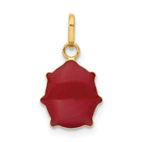 14k Red Enameled Ladybug Charm-XCH215