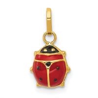 14k Enameled Ladybug Charm-XCH216