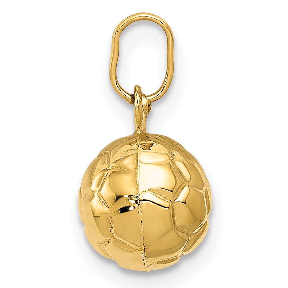 14k 3-D Soccer Ball Charm-XCH224