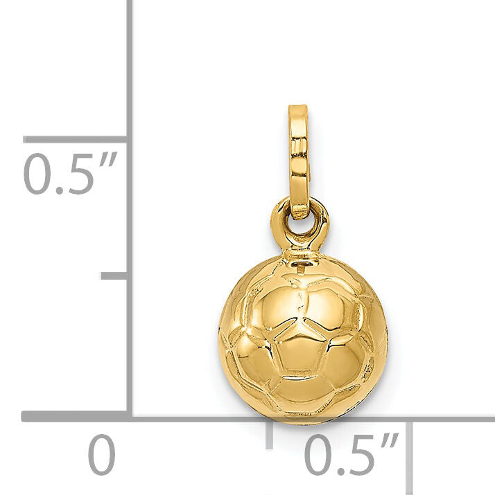 14k 3-D Soccer Ball Charm-XCH224