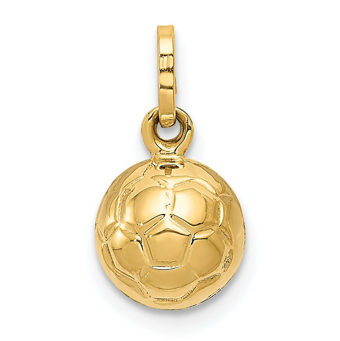 14k 3-D Soccer Ball Charm-XCH224