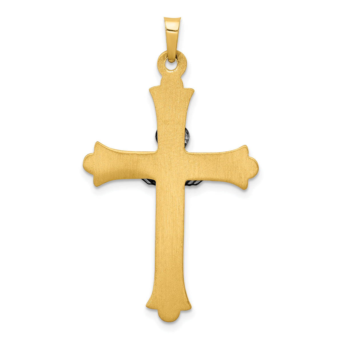 14k Two-tone Claddagh Cross Pendant-XCH273