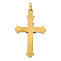 14k Two-tone Claddagh Cross Pendant-XCH273