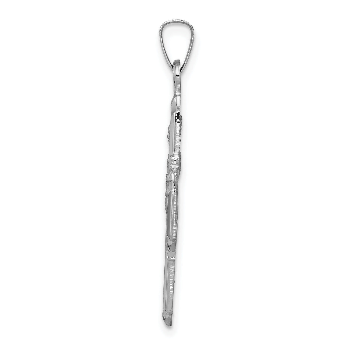 14k White Gold Four Way Medal Pendant-XCH319