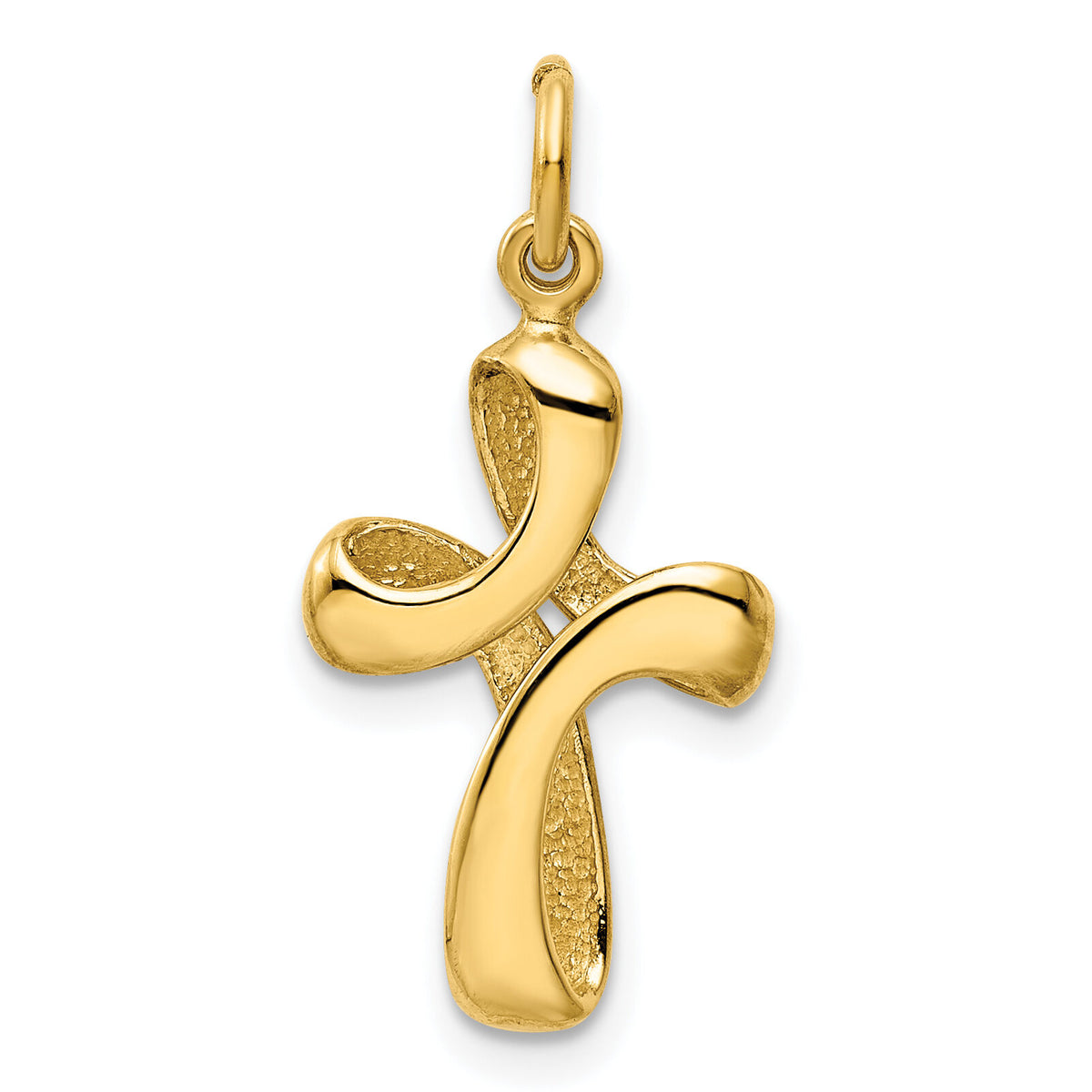 14k Polished Cross Charm-XCH326