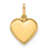 14K Polished 3-D Puffed Heart Pendant-XCH352