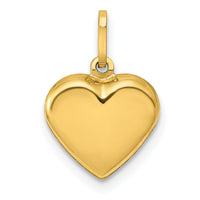 14K Polished 3-D Puffed Heart Pendant-XCH352