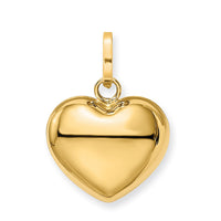 14K Polished 3-D Puffed Heart Pendant-XCH355