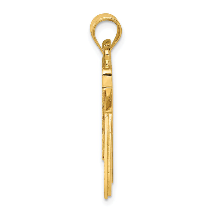 14k Enameled Flag Pendant-XCH370