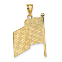 14k Enameled Flag Pendant-XCH370