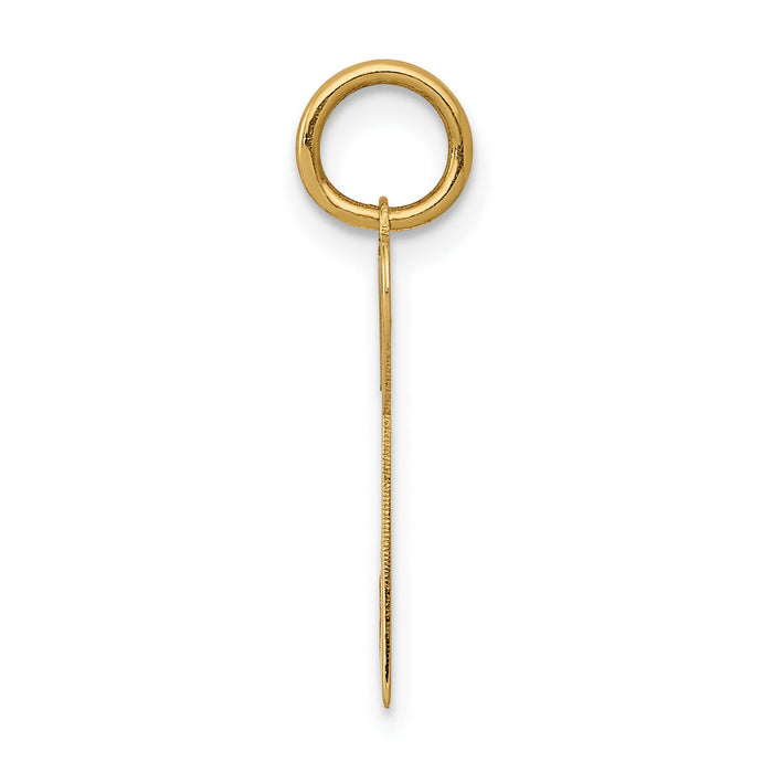14K Polished Hearts Key Charm-XCH529