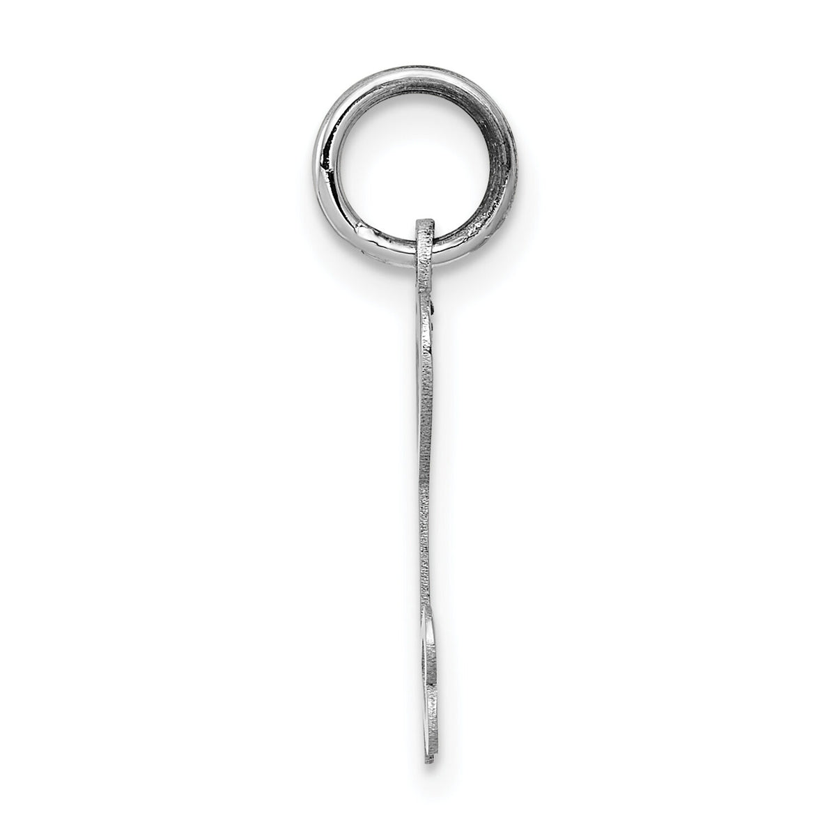 14k White Gold Heart-Shaped Key and Lock Charm-XCH530