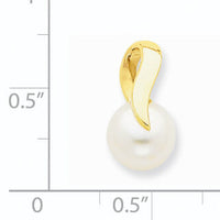 14k 8-9mm White Freshwater Cultured Pearl Pendant Slide-XCH671
