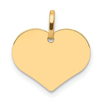 14K Polished Heart Shaped Disc Pendant-XCH94
