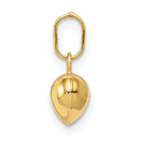 14K Polished 3-D Puffed Heart Charm-XCH95