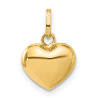 14K Polished 3-D Puffed Heart Pendant-XCH99